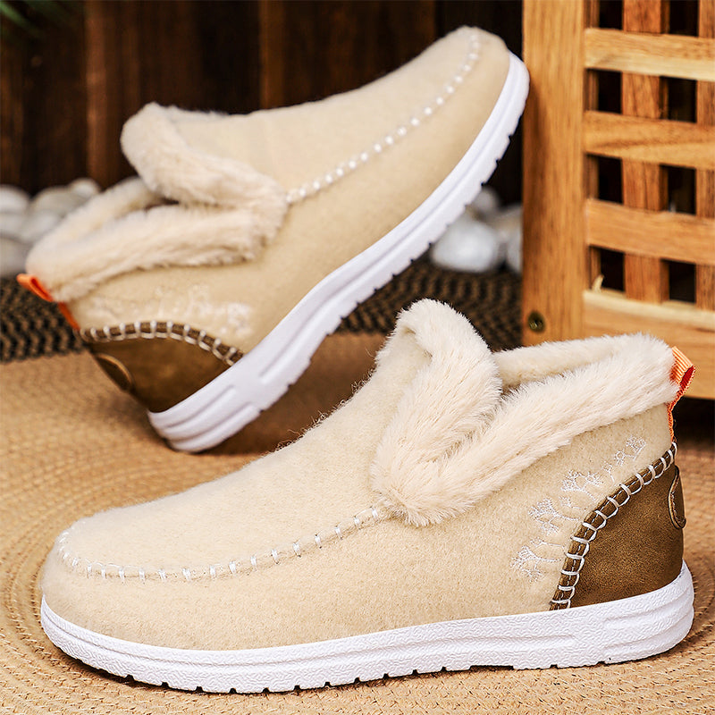 Bottes de neige d'hiver pour femme à doublure pelucheuse