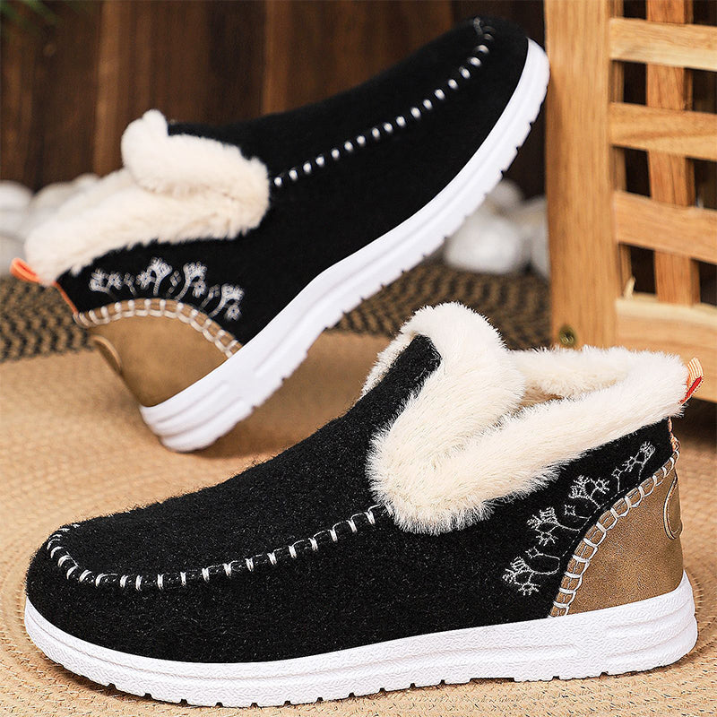 Bottes de neige d'hiver pour femme à doublure pelucheuse