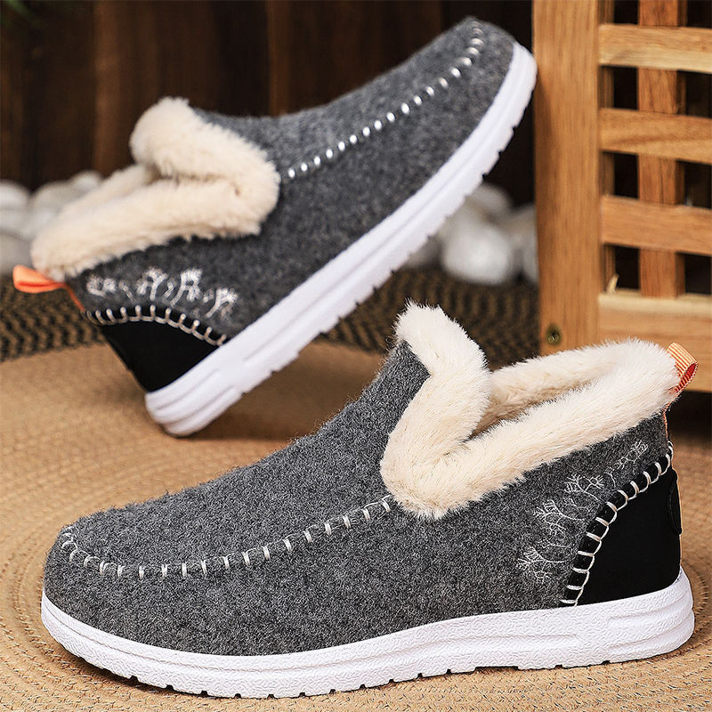 Bottes de neige d'hiver pour femme à doublure pelucheuse