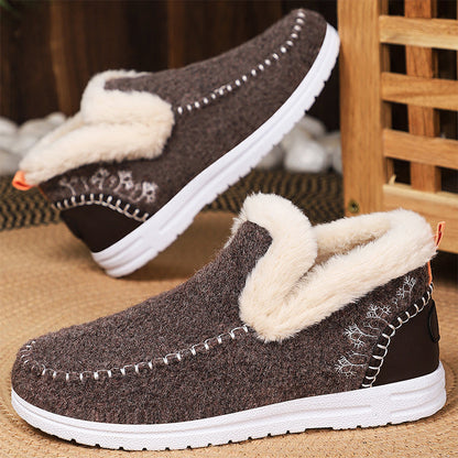 Bottes de neige d'hiver pour femme à doublure pelucheuse