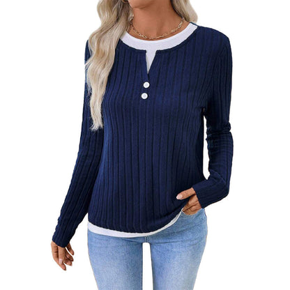 👜 -50 % sur toute la mode femme ! ✨T-shirt en maille à manches longues chaud et doux pour femme