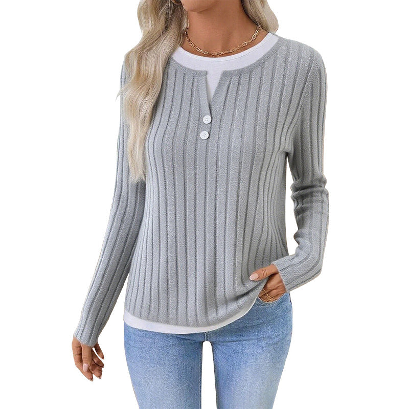 👜 -50 % sur toute la mode femme ! ✨T-shirt en maille à manches longues chaud et doux pour femme