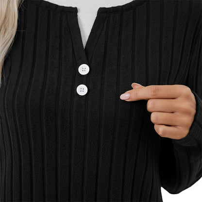 👜 -50 % sur toute la mode femme ! ✨T-shirt en maille à manches longues chaud et doux pour femme