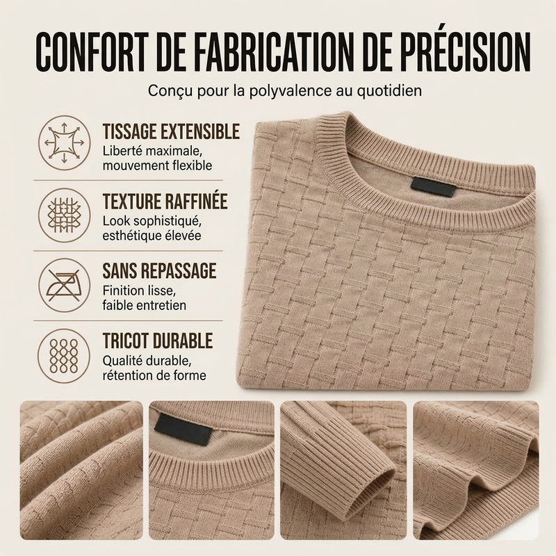 📢📢50 % DE RÉDUCTION !! ⏰& Livraison gratuite✈️Pull en tricot à col rond décontracté pour homme