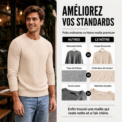 📢📢50 % DE RÉDUCTION !! ⏰& Livraison gratuite✈️Pull en tricot à col rond décontracté pour homme