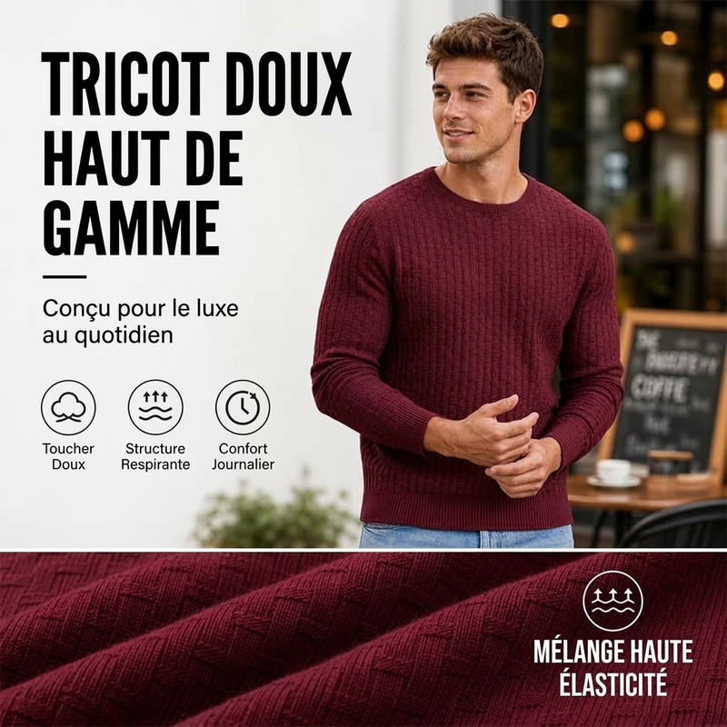 📢📢50 % DE RÉDUCTION !! ⏰& Livraison gratuite✈️Pull en tricot à col rond décontracté pour homme