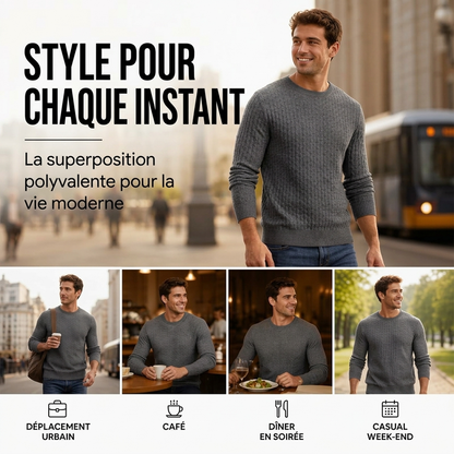 📢📢50 % DE RÉDUCTION !! ⏰& Livraison gratuite✈️Pull en tricot à col rond décontracté pour homme