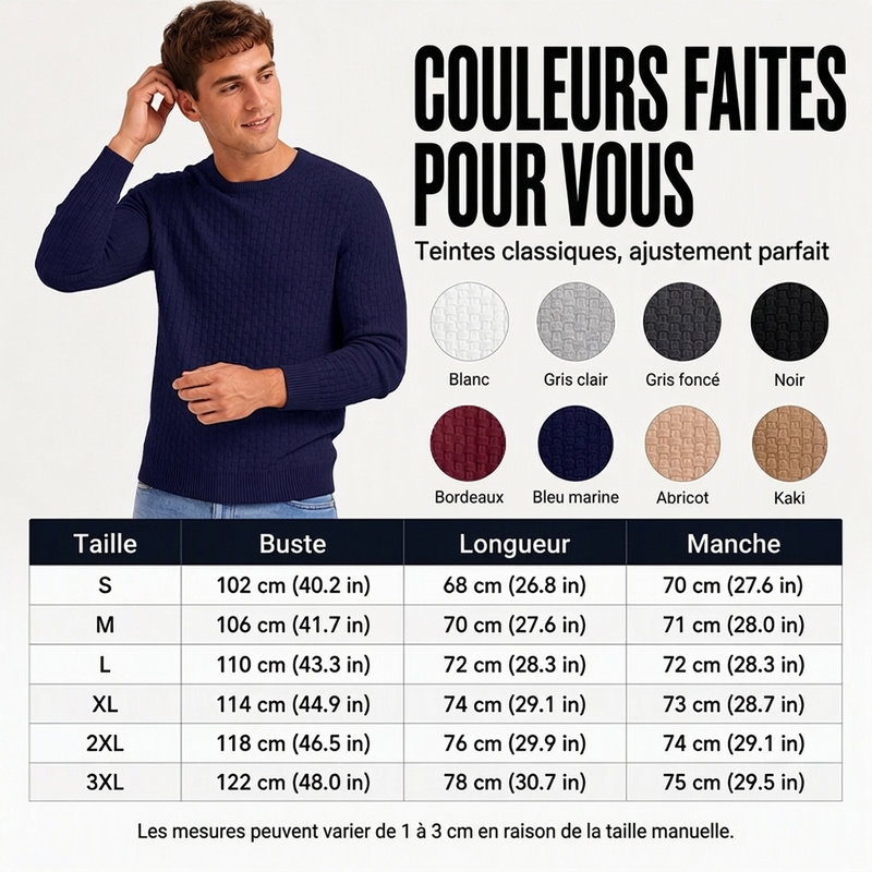 📢📢50 % DE RÉDUCTION !! ⏰& Livraison gratuite✈️Pull en tricot à col rond décontracté pour homme