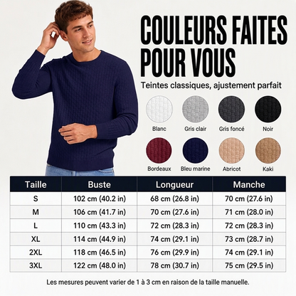 📢📢50 % DE RÉDUCTION !! ⏰& Livraison gratuite✈️Pull en tricot à col rond décontracté pour homme