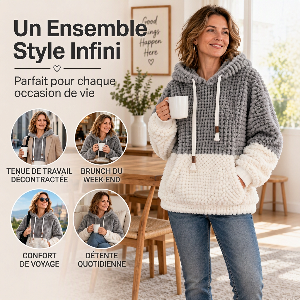 👜 -50 % sur toute la mode femme ! ✨Sweat-shirt à capuche thermique et confortable pour femme pour l'hiver