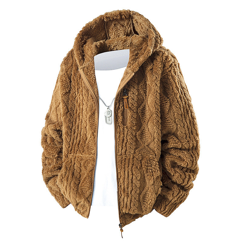 📢📢50 % DE RÉDUCTION !! ⏰ Veste en polaire à capuche zippée pour homme