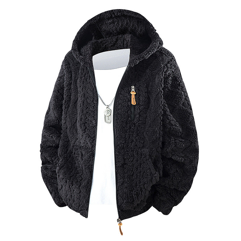 📢📢50 % DE RÉDUCTION !! ⏰ Veste en polaire à capuche zippée pour homme