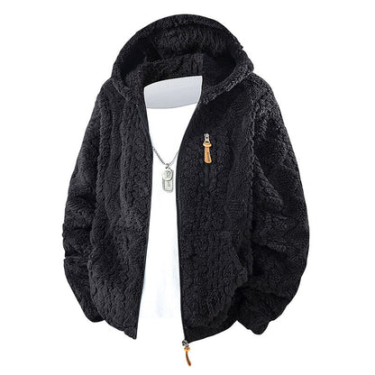 📢📢50 % DE RÉDUCTION !! ⏰ Veste en polaire à capuche zippée pour homme