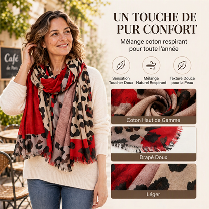 🧣 Écharpe-châle polyvalente et légère à imprimé léopard 🐆✨ – 50 % de réduction | Garantie « satisfait ou remboursé » de 30 jours
