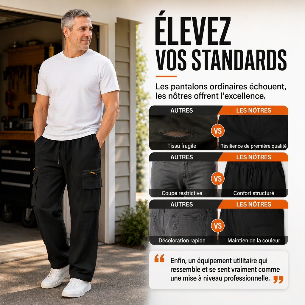 🔥 50% de réduction 🔥Pantalon cargo décontracté à plusieurs poches pour hommes