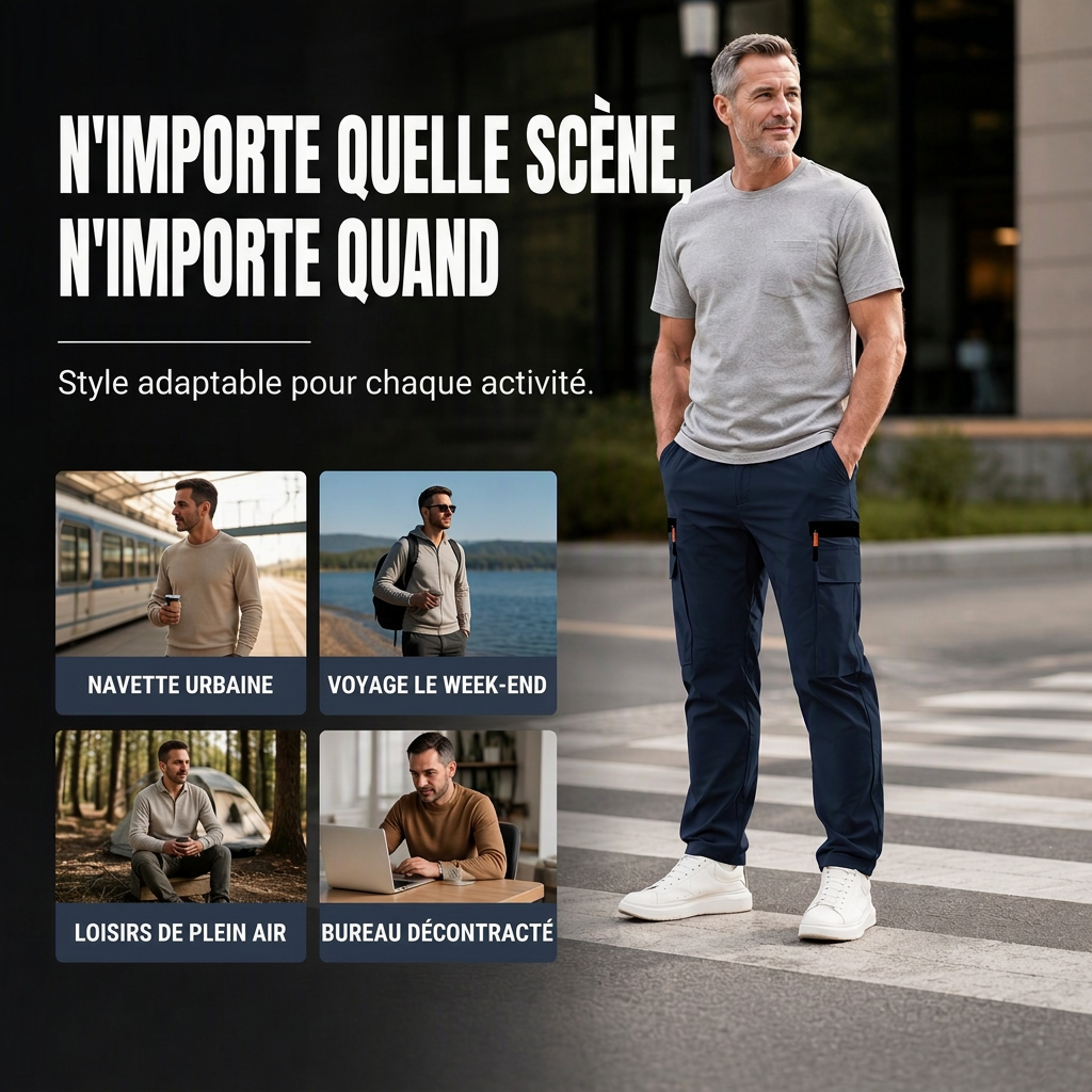 🔥 50% de réduction 🔥Pantalon cargo décontracté à plusieurs poches pour hommes