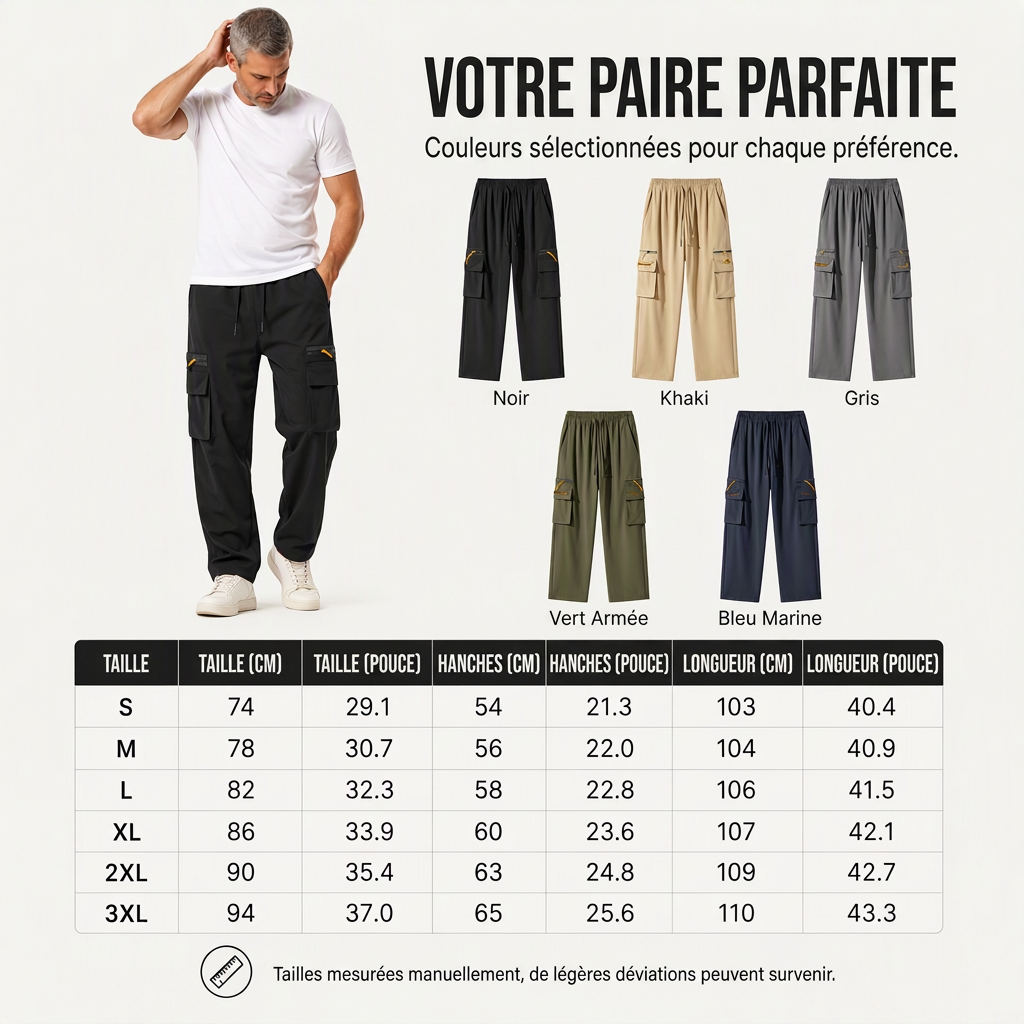 🔥 50% de réduction 🔥Pantalon cargo décontracté à plusieurs poches pour hommes