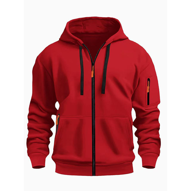 Veste à capuche thermique décontractée pour homme