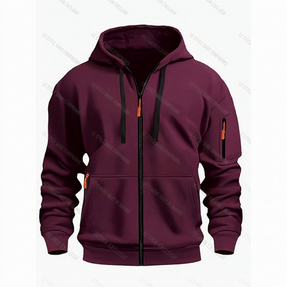 Veste à capuche thermique décontractée pour homme