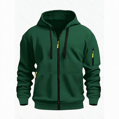 Veste à capuche thermique décontractée pour homme