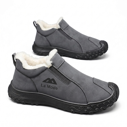 Chaussures de marche pour hommes avec doublure en peluche d'hiver