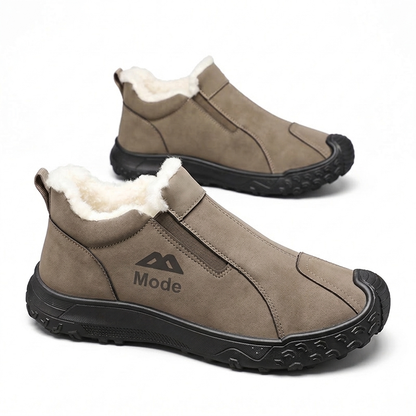 Chaussures de marche pour hommes avec doublure en peluche d'hiver