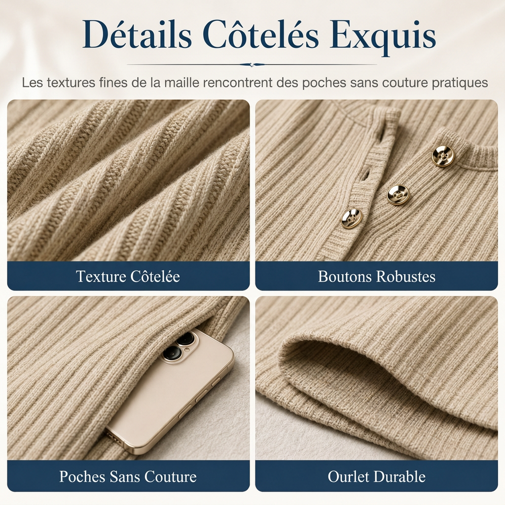 🔥 50% de réduction 🔥Robe moulante à manches longues unie pour femme, automne-hiver, avec boutons