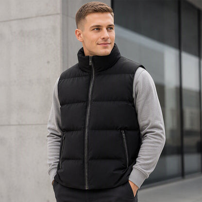 🔥 50% de réduction 🔥Gilet matelassé classique pour homme à col montant
