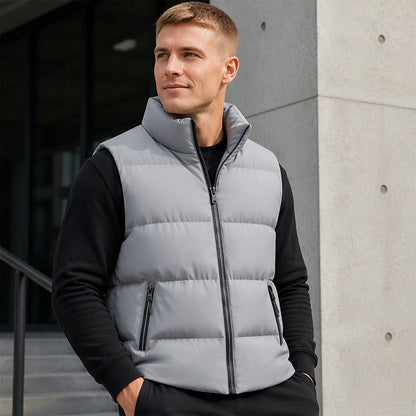 🔥 50% de réduction 🔥Gilet matelassé classique pour homme à col montant