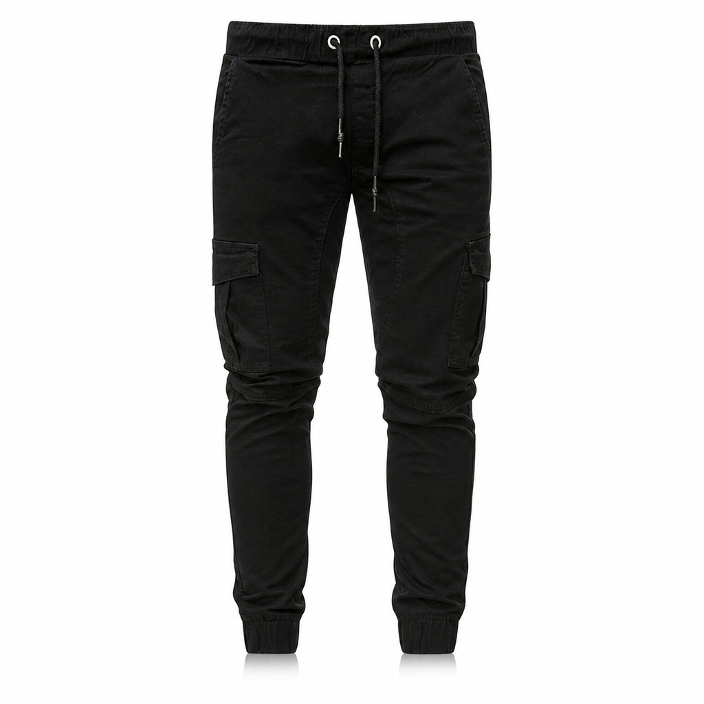 Pantalon Jogger Cargo Unisexe Couleur Unie Décontracté