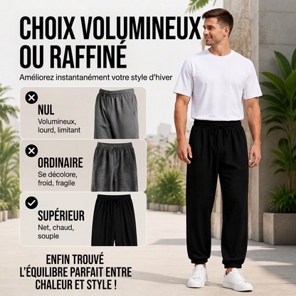 Pantalon unisexe coupe-vent à séchage rapide avec doublure en peluche