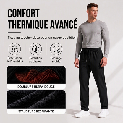Pantalon unisexe coupe-vent à séchage rapide avec doublure en peluche