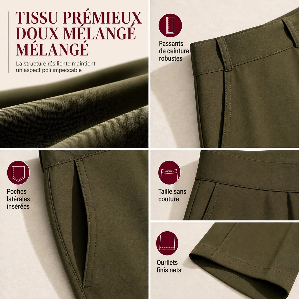 Pantalon de ville décontracté à larges jambes pour femmes, pantalon long pour automne-hiver