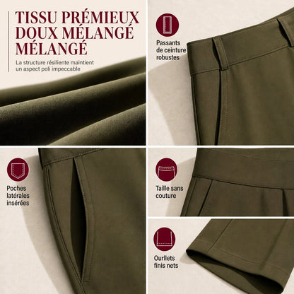Pantalon de ville décontracté à larges jambes pour femmes, pantalon long pour automne-hiver