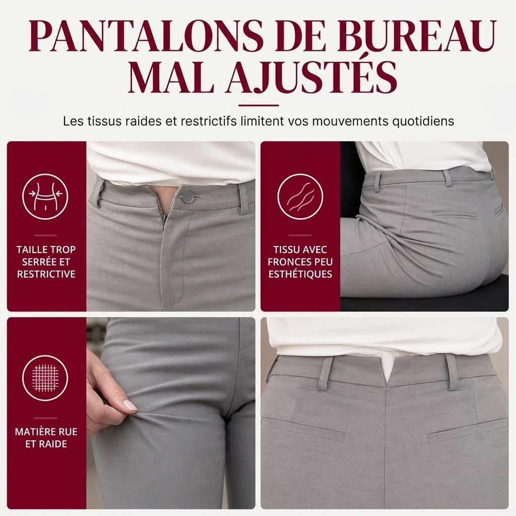 Pantalon de ville décontracté à larges jambes pour femmes, pantalon long pour automne-hiver