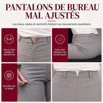 Pantalon de ville décontracté à larges jambes pour femmes, pantalon long pour automne-hiver