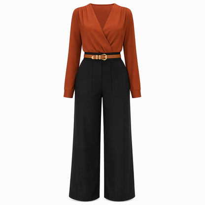 Pantalon de ville décontracté à larges jambes pour femmes, pantalon long pour automne-hiver