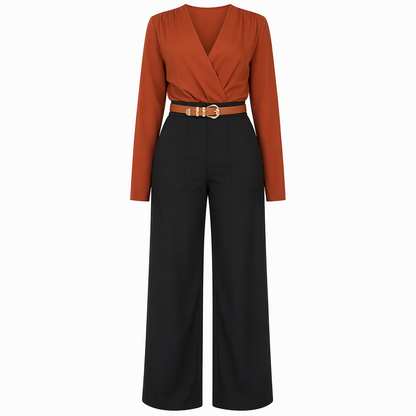 Pantalon de ville décontracté à larges jambes pour femmes, pantalon long pour automne-hiver