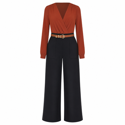 Pantalon de ville décontracté à larges jambes pour femmes, pantalon long pour automne-hiver