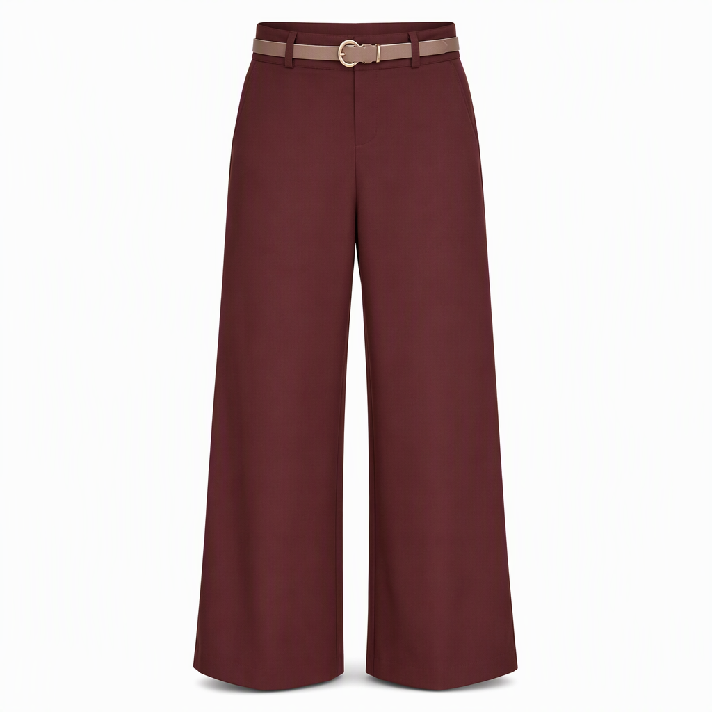 Pantalon de ville décontracté à larges jambes pour femmes, pantalon long pour automne-hiver