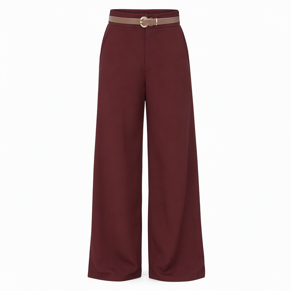 Pantalon de ville décontracté à larges jambes pour femmes, pantalon long pour automne-hiver