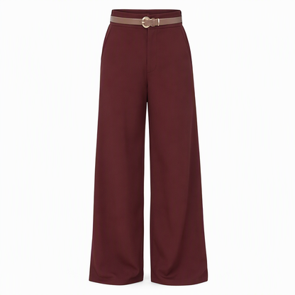 Pantalon de ville décontracté à larges jambes pour femmes, pantalon long pour automne-hiver