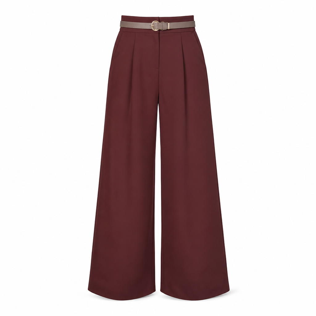 Pantalon de ville décontracté à larges jambes pour femmes, pantalon long pour automne-hiver