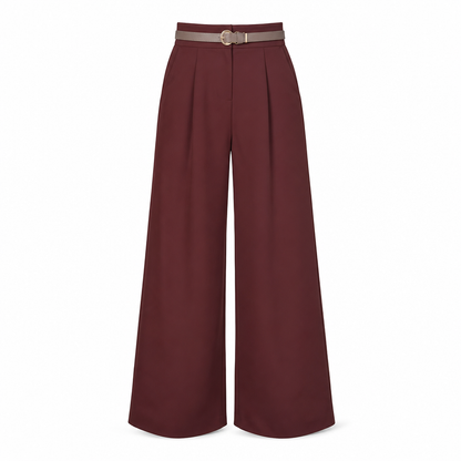 Pantalon de ville décontracté à larges jambes pour femmes, pantalon long pour automne-hiver