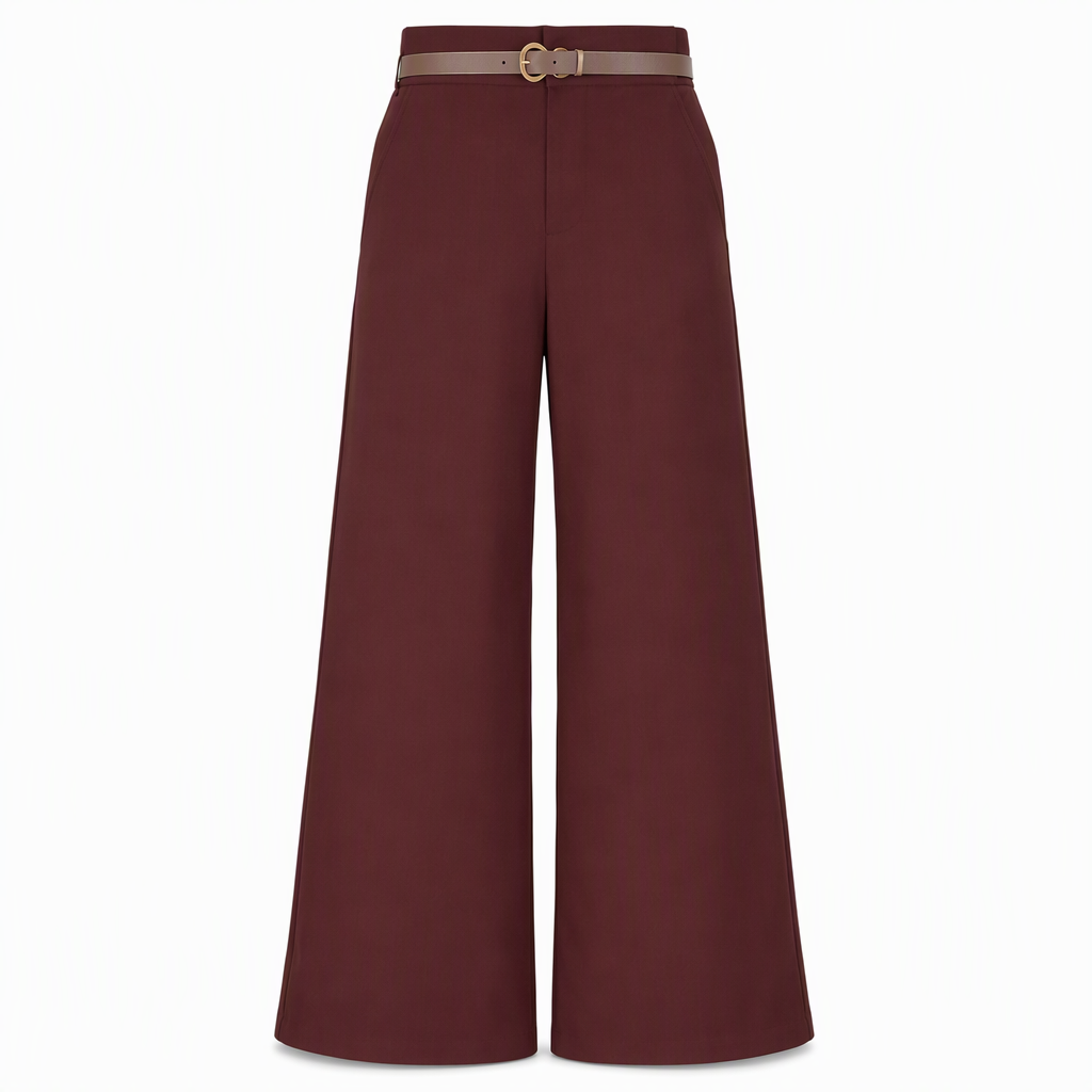 Pantalon de ville décontracté à larges jambes pour femmes, pantalon long pour automne-hiver