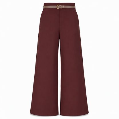Pantalon de ville décontracté à larges jambes pour femmes, pantalon long pour automne-hiver