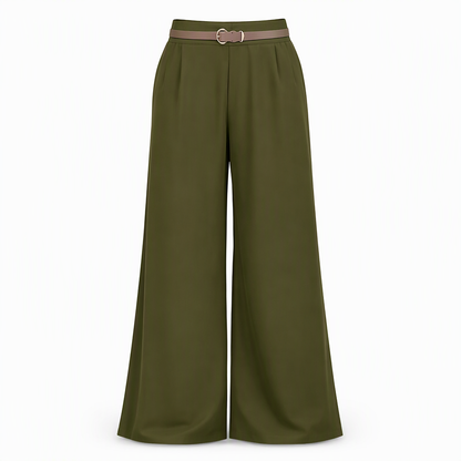 Pantalon de ville décontracté à larges jambes pour femmes, pantalon long pour automne-hiver