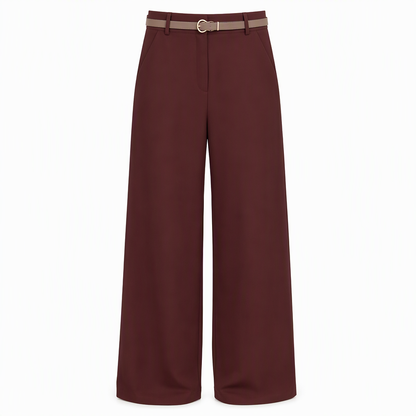 Pantalon de ville décontracté à larges jambes pour femmes, pantalon long pour automne-hiver