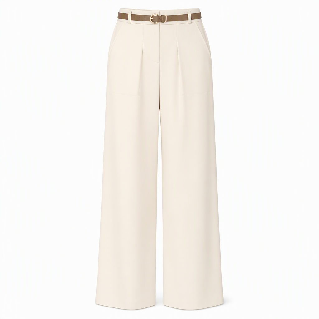 Pantalon de ville décontracté à larges jambes pour femmes, pantalon long pour automne-hiver