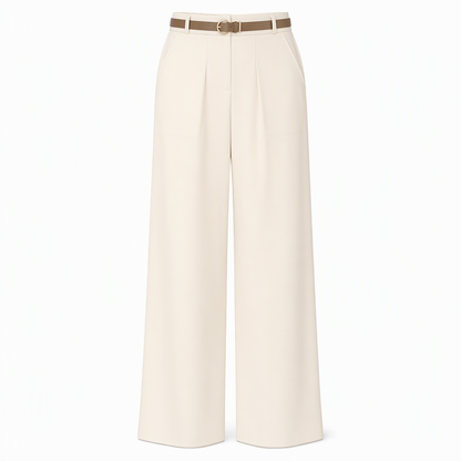 Pantalon de ville décontracté à larges jambes pour femmes, pantalon long pour automne-hiver